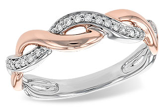 A221-94012: LDS DIA WED RG .10 TW (ROSE & WG)