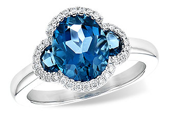 A226-51330: LDS RG 3.04 TW LONDON BLUE TOPAZ 3.20 TGW