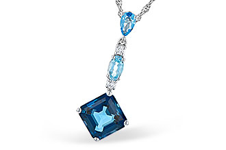 B309-21312: NECK 2.95 TW BLUE TOPAZ 3.00 TGW