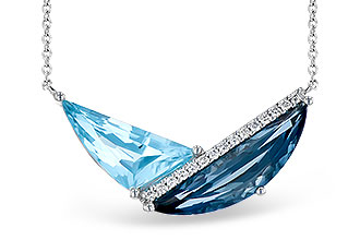 B309-21330: NECK 4.66 BLUE TOPAZ 4.75 TGW (18")