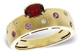 D311-06794: LDS RG .58 MULTI CLR (GAR & PINK SAPP) .66 TGW