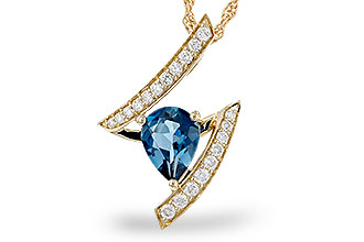 E311-01303: NECK 1.04 LONDON BLUE TOPAZ 1.23 TGW (8x6MM)