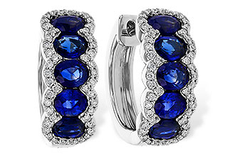 E311-07639: EARRINGS 2.32 TW SAPPHIRE 2.57 TGW
