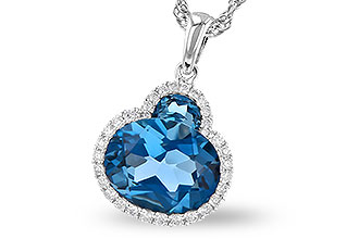 G309-24984: NECK 2.86 LONDON BLUE TOPAZ 3.00 TGW (10X8 OVAL)